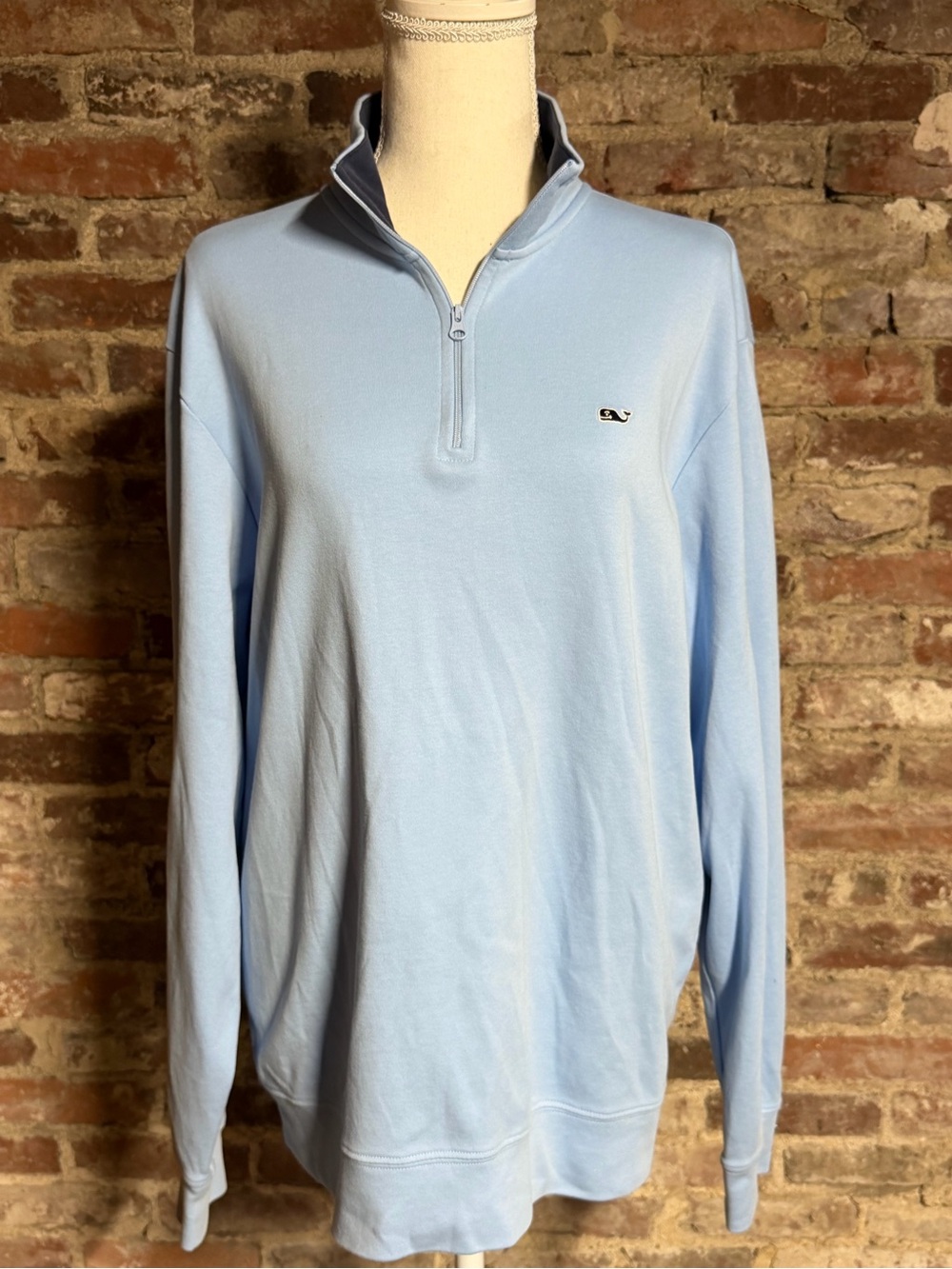 Vineyard Vines Men's Light Blue Half-Zip Pullover